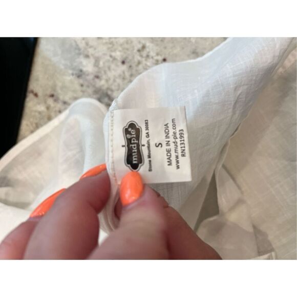 Mud Pie Foster White Off the Shoulder Too sz S NWT - Picture 9 of 9